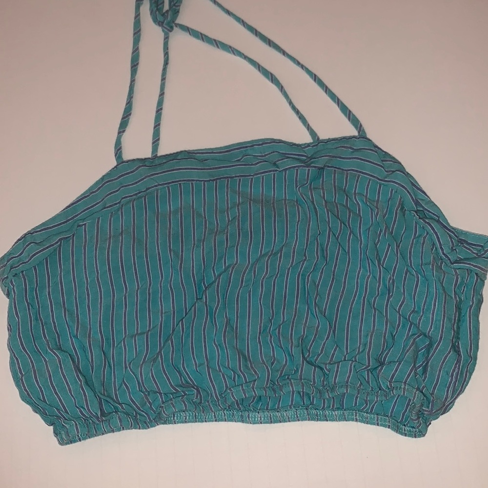 striped cropped shirt